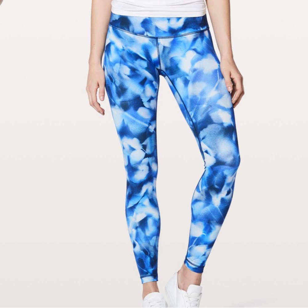 Lululemon Wunder Under Tight Low-Rise Blush Blossom Alpine White Midnight Navy
